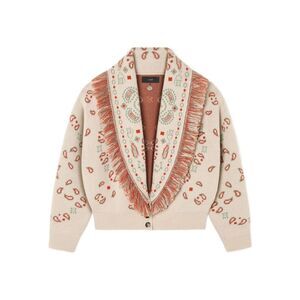 Alanui Women Bandana Jacquard Cashmere And Wool Cardigan